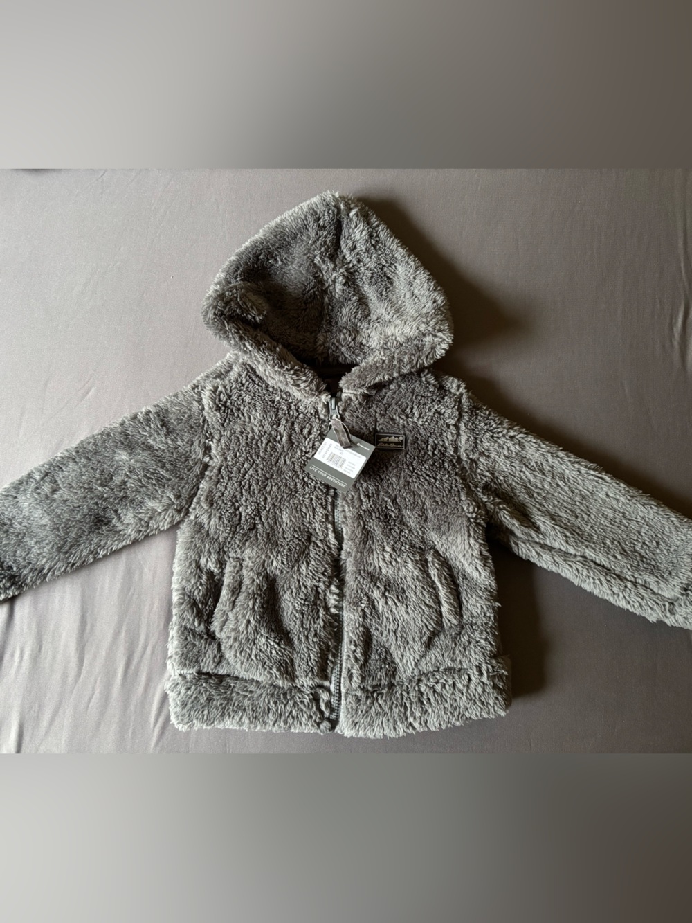 Eddie Bauer Kids Plush Hooded Jacket - Gray
